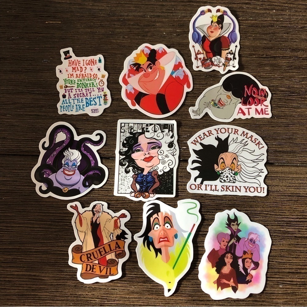 Disney Sticker Pack: Villains: 10 pack